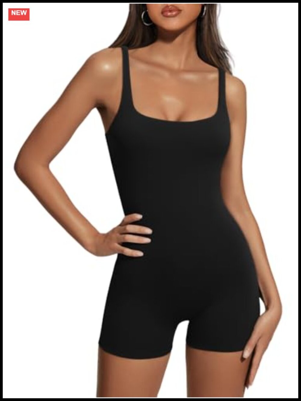 Women's Flattering Jumpsuit Romper Nylon Spandex Sleeveless Yoga Vacation